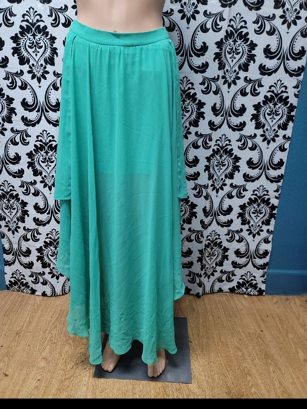 Forever 21 Teal High-Low Maxi Skirt